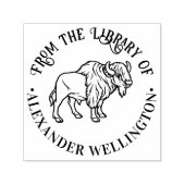 Majestic Bison Buffalo #6 Bibliotheksname Permastempel (Design)