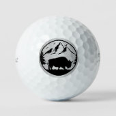 Majestic Bison Silver Accent Golf Balls Golfball (Vorderseite)