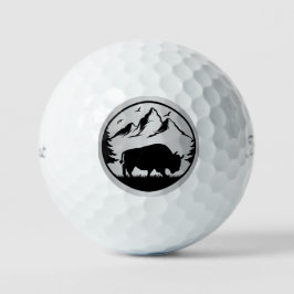 Majestic Bison Silver Accent Golf Balls Golfball