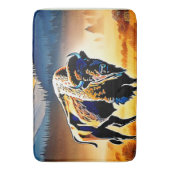 Majestic Bison Sunset Badematte (Vorderseite Vertikal)