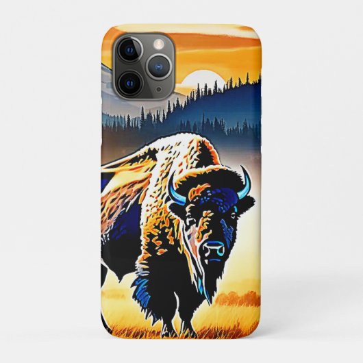 Majestic Bison Sunset Case-Mate iPhone Hülle (Rückseite)
