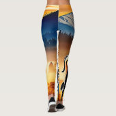 Majestic Bison Sunset Leggings (Rückseite)