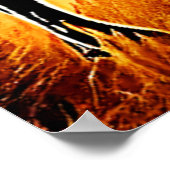 Majestic Bison Sunset Poster (Ecke)