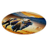 Majestic Bison Sunset Schneidebrett (Ecke)