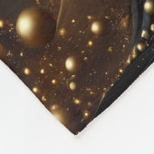 Majestic Black and Gold Einhorn Design Fleecedecke (Ecke)