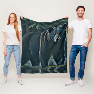 Majestic Black Bar aus dem Nordwald Fleecedecke