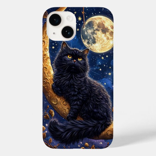 Majestic Black Cat Case-Mate iPhone Hülle (Rückseite)