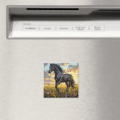 Majestic Black Horse Galloping durch eine lebendig Magnet (In Situ (Geschirrspüler))