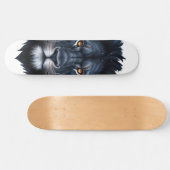 Majestic Black Lion Face Skateboard (Horizontal)