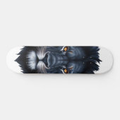 Majestic Black Lion Face Skateboard (Horizontal)