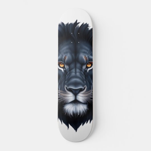 Majestic Black Lion Face Skateboard (Vorderseite)