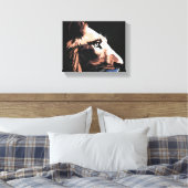 Majestic Black Lion | Hochwertige dunkle Ästhetik Leinwanddruck (Insitu (Schlafzimmer))