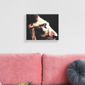 Majestic Black Lion | Hochwertige dunkle Ästhetik Leinwanddruck (Insitu (Wohnzimmer))