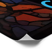 Majestic Black Panther - Glasmosaik Poster (Ecke)