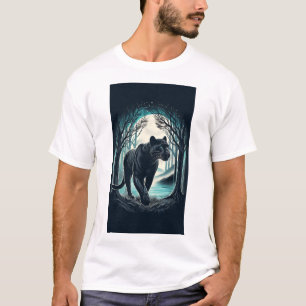 Majestic Black Panther - Mistral Forest T-Shirt