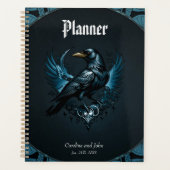 Majestic Black raven auf einem verzierten, Planer (Vorderseite)