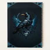 Majestic Black raven auf einem verzierten, Planer (Rückseite)