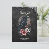 Majestic Black raven Dankeskarte (Stehend Vorderseite)