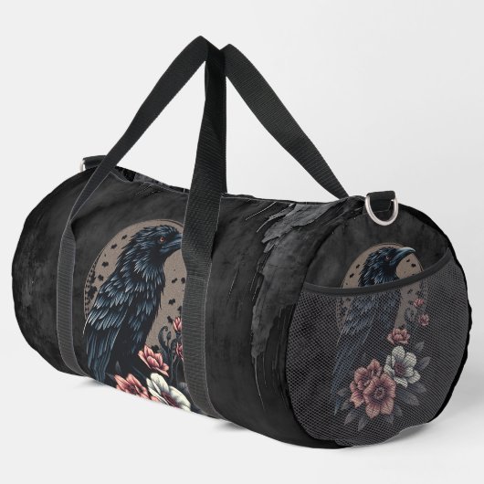 Majestic Black raven Duffle Bag (Rechte Ecke)