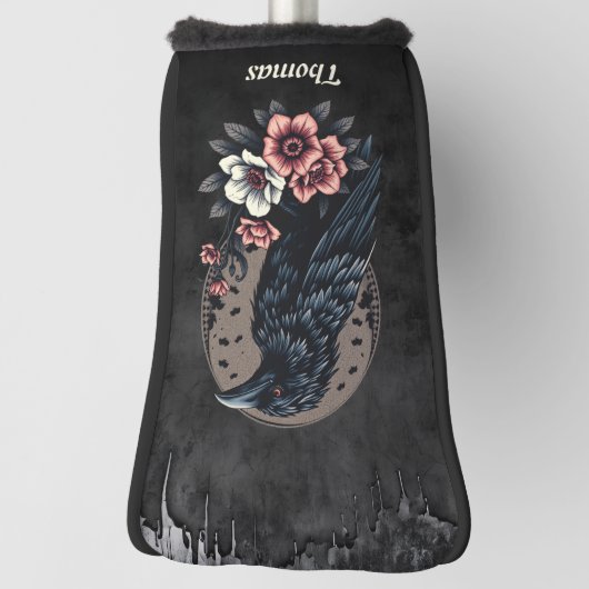 Majestic Black raven Golf Headcover (Rotieren 90)