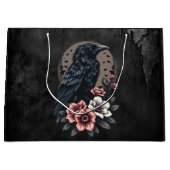 Majestic Black raven Große Geschenktüte (Vorderseite)