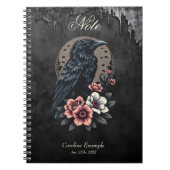 Majestic Black raven Notizblock (Vorderseite)