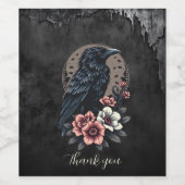 Majestic Black raven Weinetikett (Einzelnes Label)