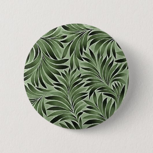 Majestic Blätter in Forestgreen Shades Button (Vorderseite)