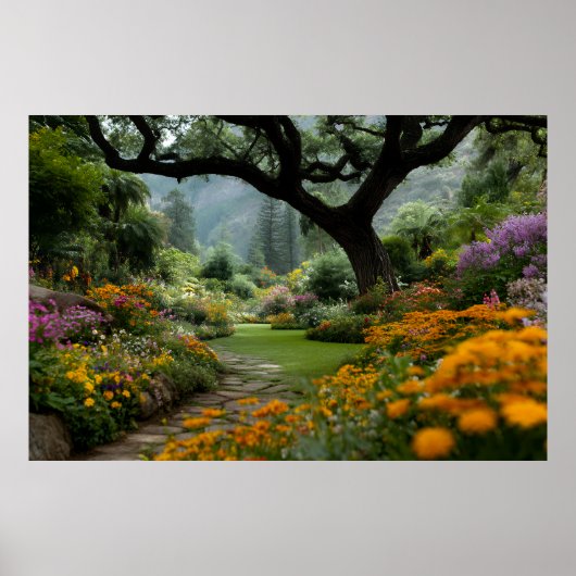 Majestic Blossom Canopy Garden Path Poster (Vorne)