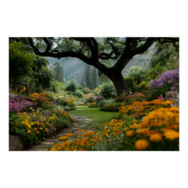 Majestic Blossom Canopy Garden Path Poster
