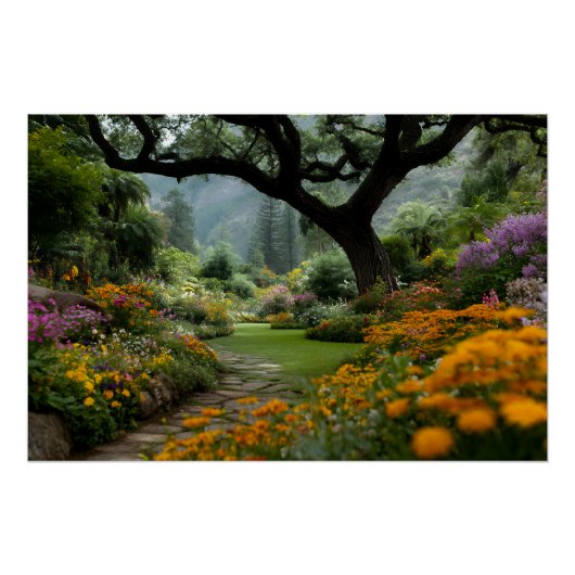 Majestic Blossom Canopy Garden Path Poster (Vorderseite)