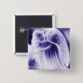 Majestic Blue Angel Fashion Pin Button (Vorne & Hinten)