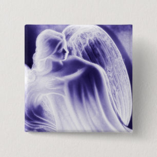 Majestic Blue Angel Fashion Pin Button