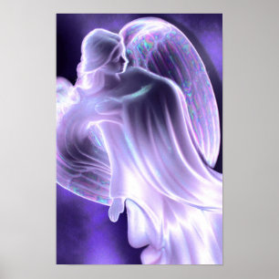 Majestic Blue Angel Poster