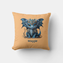 Majestic Blue Baby Dragon Chinesisches Neujahr 202 Kissen