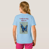 Majestic Blue Butterfly Pencil Sketch T - Shirt (Schwarz voll)
