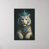 Majestic Blue Crown Royal Tiger – Luxury Fine Art Leinwanddruck (Vorderseite)