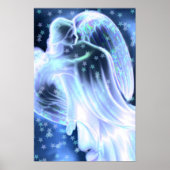 Majestic Blue Engel mit Stars Poster (Vorne)