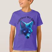 Majestic Blue Fox Cyberpunk-Logo T-Shirt (Vorderseite)