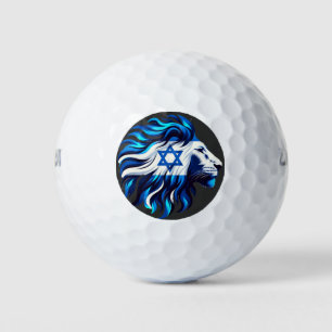 Majestic Blue Lion of Judah mit Stern von David Golfball