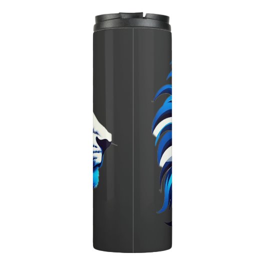 Majestic Blue Lion of Judah mit Stern von David Thermosbecher (Rückseite)