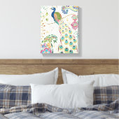 Majestic Blue Peacock Leinwanddruck (Insitu (Schlafzimmer))