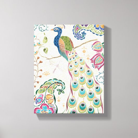 Majestic Blue Peacock Leinwanddruck (Vorderseite)