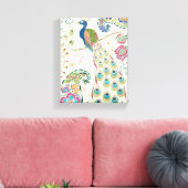 Majestic Blue Peacock Leinwanddruck (Insitu (Wohnzimmer))