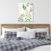 Majestic Blue Peacock Leinwanddruck (Insitu (Schlafzimmer))