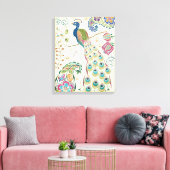 Majestic Blue Peacock Leinwanddruck (Insitu (Wohnzimmer))