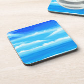 Majestic Blue Sky Malerei Getränkeuntersetzer (Linke Seite)