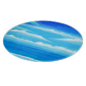Majestic Blue Sky Malerei Schneidebrett (Ecke)