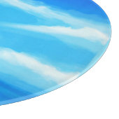 Majestic Blue Sky Malerei Schneidebrett (Ecke)