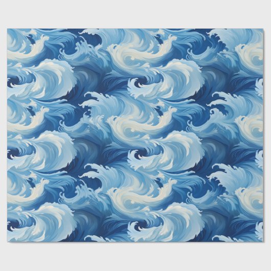 Majestic Blue Survey: Wrapping Paper Geschenkpapier (Flach)